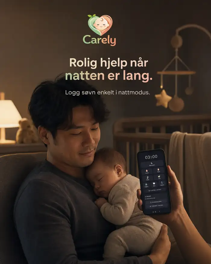Rolig hjelp med den nyfødte gjennom natten