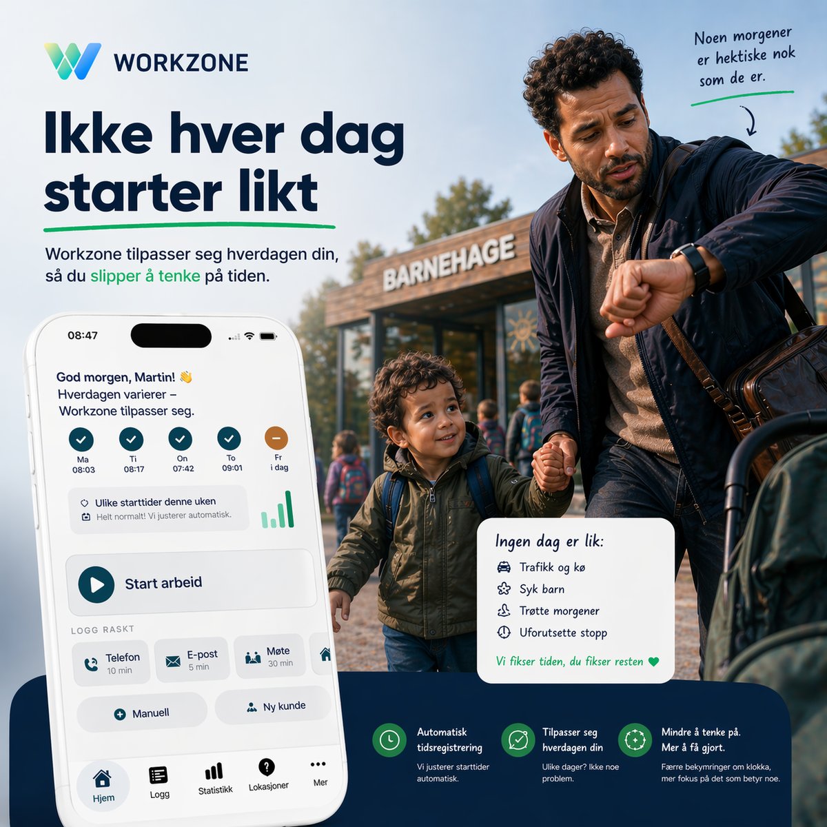 WorkZone tilpasser seg hverdagen din